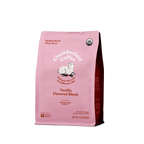 Organic Vanilla Coffee Blend Whole bean Product Shot Diagonal